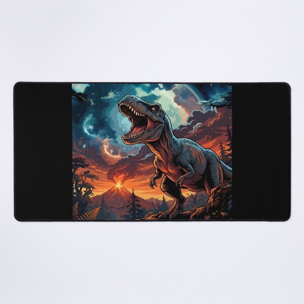 Item preview, Roaring T-Rex in Prehistoric Landscape designed and sold by Bryghte.