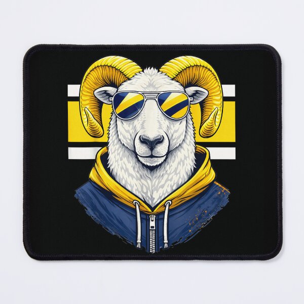 Item preview, Cool Ram Mascot Wearing Sunglasses and Hoodie Urban Animal Streetwear Art designed and sold by CrinoSwice.