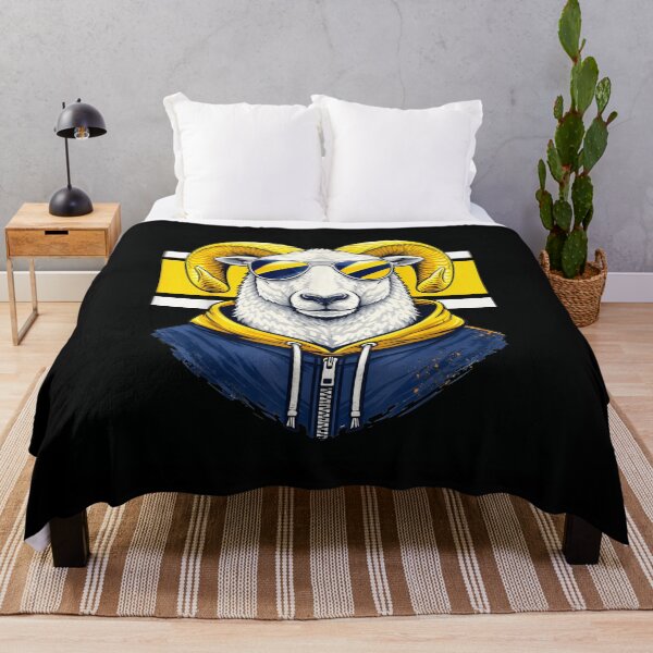 Item preview, Cool Ram Mascot Wearing Sunglasses and Hoodie Urban Animal Streetwear Art designed and sold by CrinoSwice.