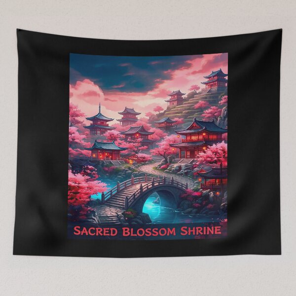 Item preview, Sacred Blossom Shrine: Japanese Landscape designed and sold by Bryghte.