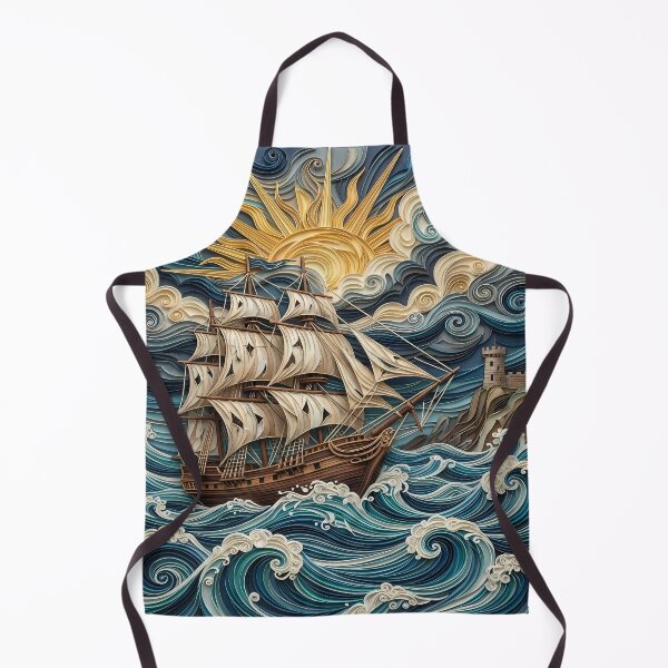 Item preview, Sailing Ship in Stormy Seas Artwork designed and sold by Bryghte.