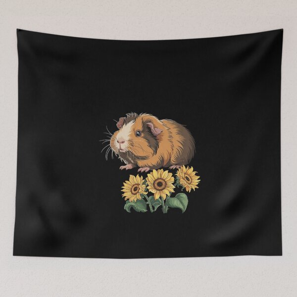 Item preview, Guinea Pig Sunflower for Guinea Pig Lovers designed and sold by DigitaldeligArt.