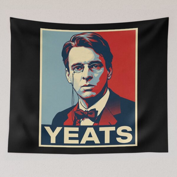 Item preview, William Butler Yeats Hope Style Retro Poster Art designed and sold by DamianRoy88.