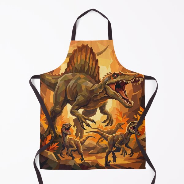 Item preview, Spinosaurus and Raptors in Geometric Style designed and sold by CandyCaneKennie.