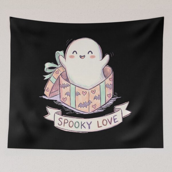 Item preview, Spooky Valentine Ghost – Cute Kawaii Love Halloween Aesthetic designed and sold by cr6zym1nd.