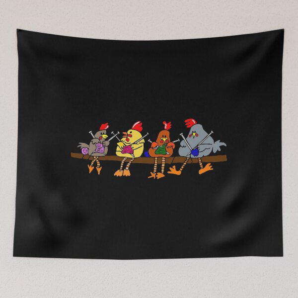 Item preview, Knitting Chickens Funny Craft Design designed and sold by fnezuqrt34.