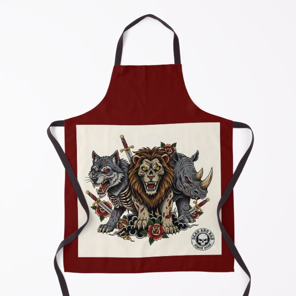 Item preview, DEAD AND BAD WILDLIFE | Undead Zombie Lion Wolf Rhino Art | Grungy Tattoo Style Animal Graphic designed and sold by SergioMiklos.