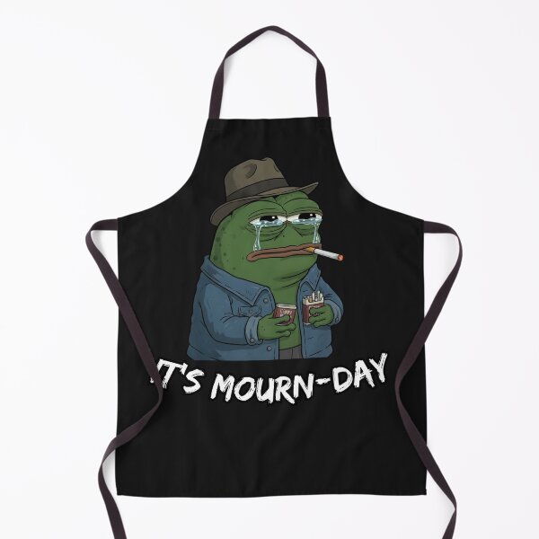 Item preview, It's Mourn-day Sad Frog Shirt – Funny Monday Blues Meme Design designed and sold by Prints in the Valley.