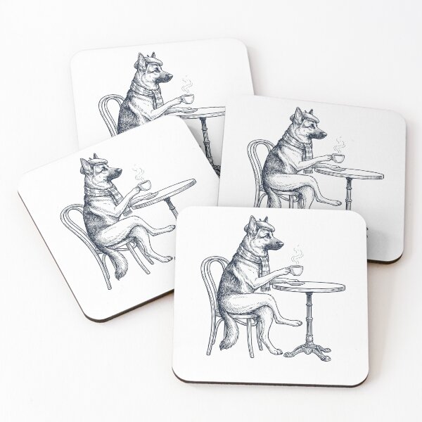 Item preview, German Shepherd Coffee Dog Mom Dad designed and sold by DoodleTortle.