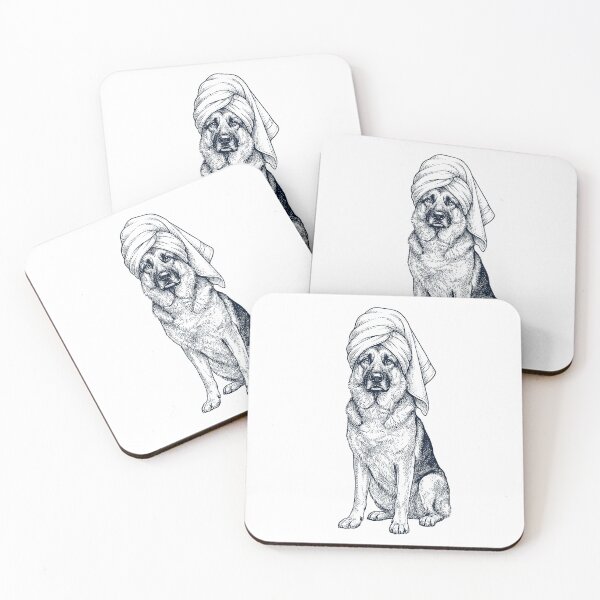 Item preview, German Shepherd Spa Bath Dog Mom Dad designed and sold by DoodleTortle.