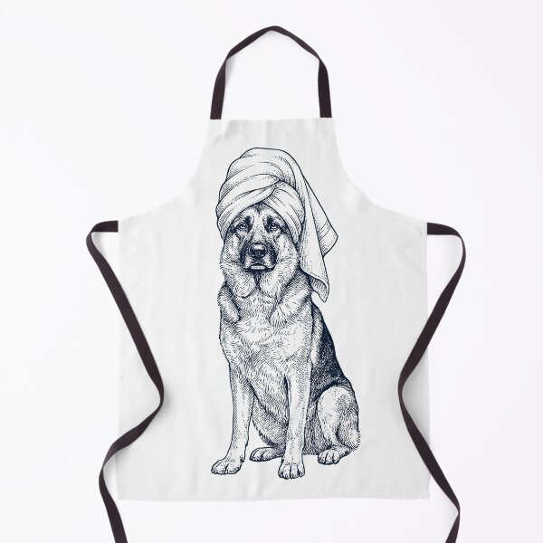 Item preview, German Shepherd Spa Bath Dog Mom Dad designed and sold by DoodleTortle.