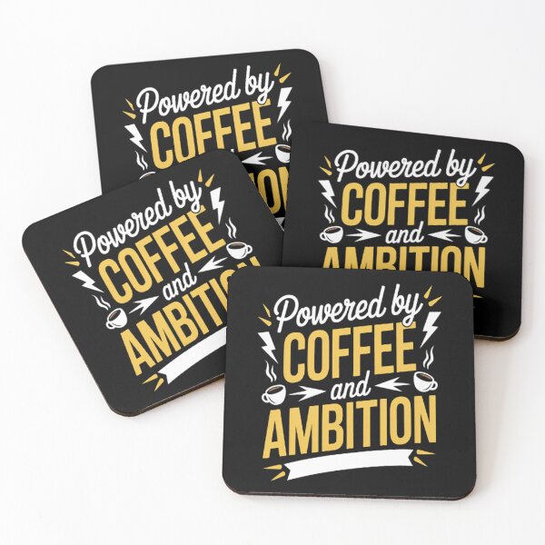 Item preview, Powered by Coffee and Ambition Fun and Quirky designed and sold by brinbotty.