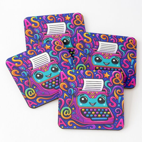 Item preview, “Happy Typewriter – Retro Creativity Burst” designed and sold by Dogandesighn.