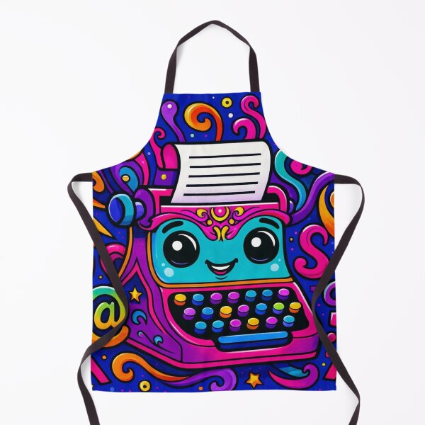 Item preview, “Happy Typewriter – Retro Creativity Burst” designed and sold by Dogandesighn.