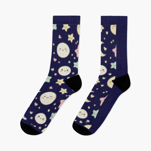 Item preview, Cute Kawaii Moon and Stars Dreamy Pastel Seamless Pattern designed and sold by Tidarat-27.