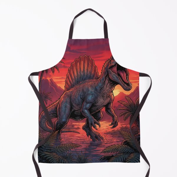 Item preview, Spinosaurus in Prehistoric Landscape Illustration designed and sold by CandyCaneKennie.