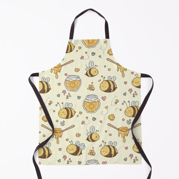 Item preview, Busy Bee and Sweet Honey Kawaii Whimsical Pattern designed and sold by Tidarat-27.