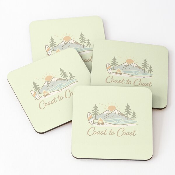 Item preview, Coast to Coast Adventure Illustration – Surf & Mountain Aesthetic Art designed and sold by DrizzyV.