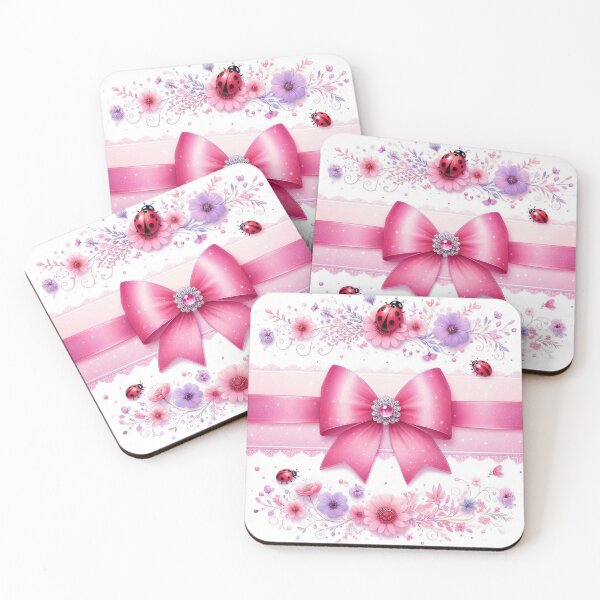 Item preview, Pink Bow and Floral Arrangement designed and sold by purplesensation.