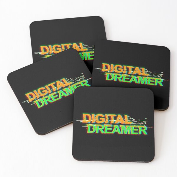 Item preview, Digital Dreamer – Glitch Typography Tech Aesthetic Design designed and sold by Ramkumar2025.