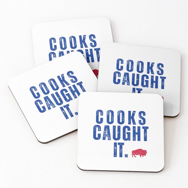 Item preview, Cooks Caught It Blue Buffalo Football Sports Fan Distressed Text Art designed and sold by EvelysEmelia.