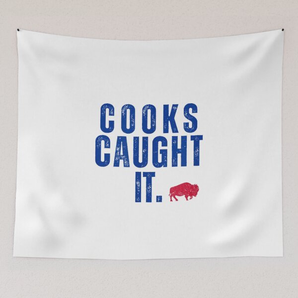 Item preview, Cooks Caught It Blue Buffalo Football Sports Fan Distressed Text Art designed and sold by EvelysEmelia.