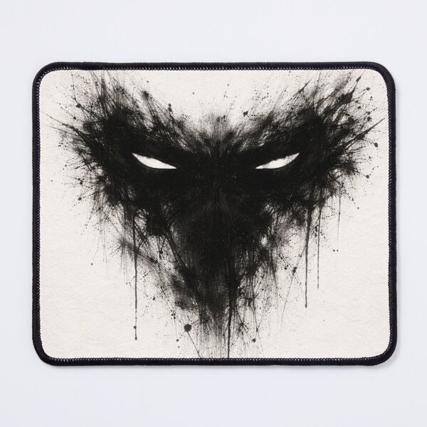 Item preview, Dark Vigilante Mask Ink Illustration – Abstract Minimalist Shadow Portrait designed and sold by Patricks-Art.