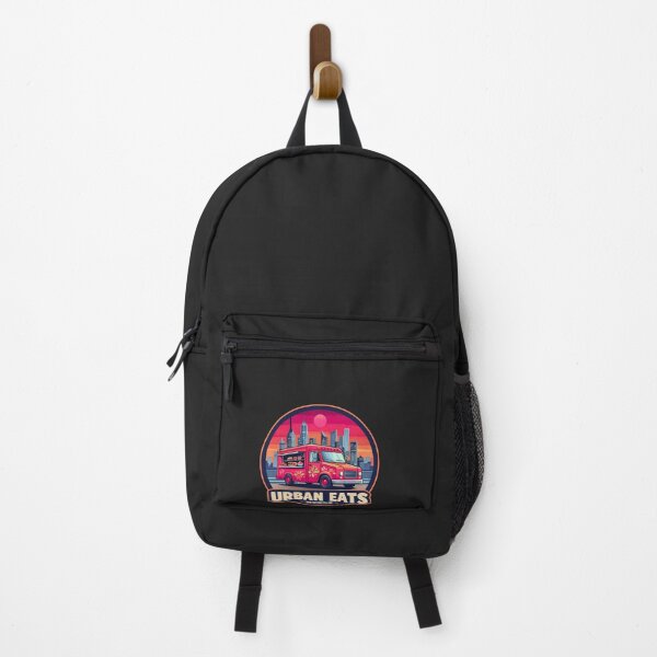 Item preview, Urban Eats Mobile Food Truck - Retro Sunset Cityscape Street Food Art designed and sold by Wonder Pixel Studio.