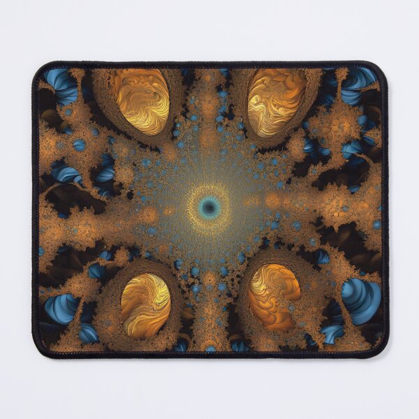 Item preview, Abstract Psychedelic: Orange and Blue Fractal Bloom designed and sold by mxztar.