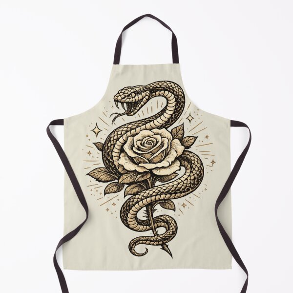 Item preview, Snake and Rose Tattoo Illustration – Two Color Traditional Art designed and sold by DrizzyV.