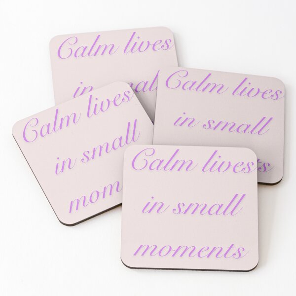 Item preview, Calm Lives in Small Moments Quote – Mindfulness Calm Minimal Typography designed and sold by designbymahi.