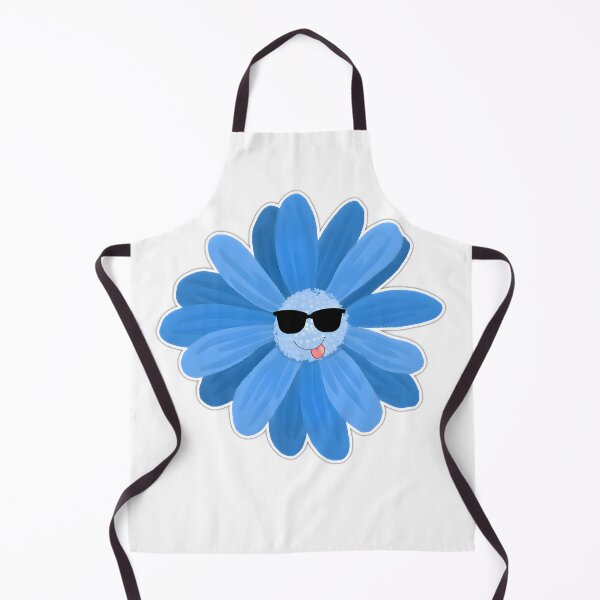 Item preview, Cute Blue Daisy Cartoon With Sunglasses Sticker designed and sold by Deep-Fold.