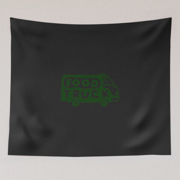 Item preview, Minimalist Food Truck Silhouette Logo - Bold Green Street Food Graphic Art designed and sold by Wonder Pixel Studio.