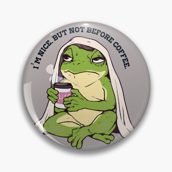 Item preview, Grumpy Coffee Frog  designed and sold by sanorastyle.