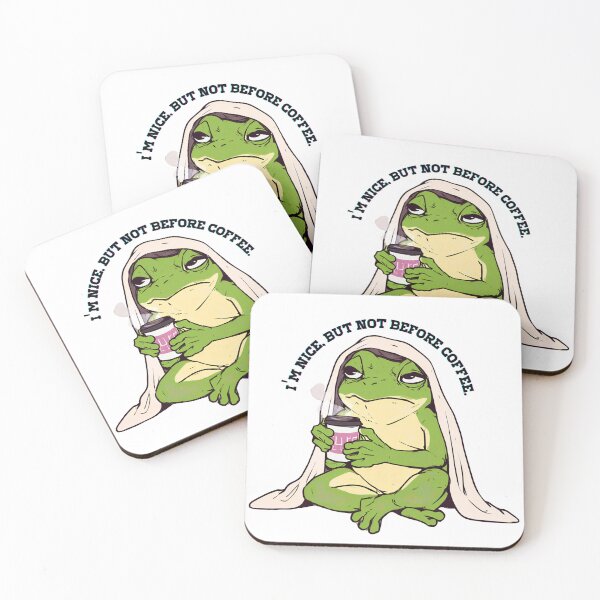 Item preview, Grumpy Coffee Frog  designed and sold by sanorastyle.