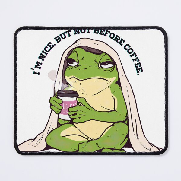 Item preview, Grumpy Coffee Frog designed and sold by sanorastyle.