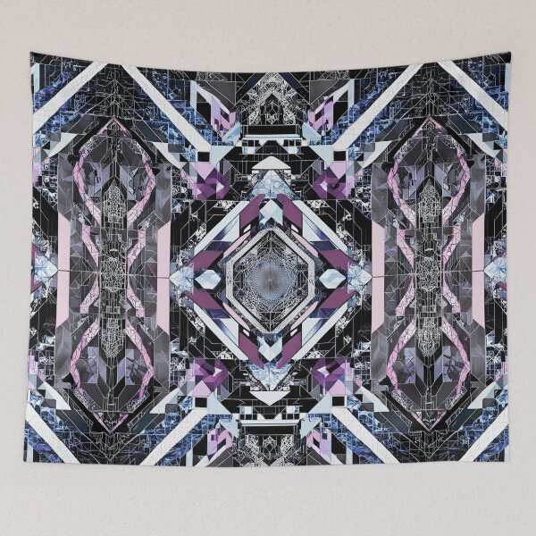 Item preview, Abstract Crystal Core: Cyberpunk Geometric Symmetry designed and sold by mxztar.