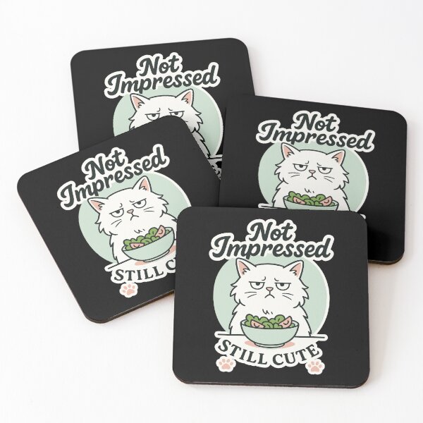 Item preview, Not Impressed Still Cute Cat Shirt – Sarcastic Cute Cat Art designed and sold by WhiskerlyGfx.