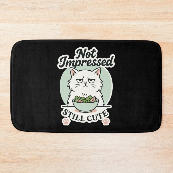 Item preview, Not Impressed Still Cute Cat Shirt – Sarcastic Cute Cat Art designed and sold by WhiskerlyGfx.