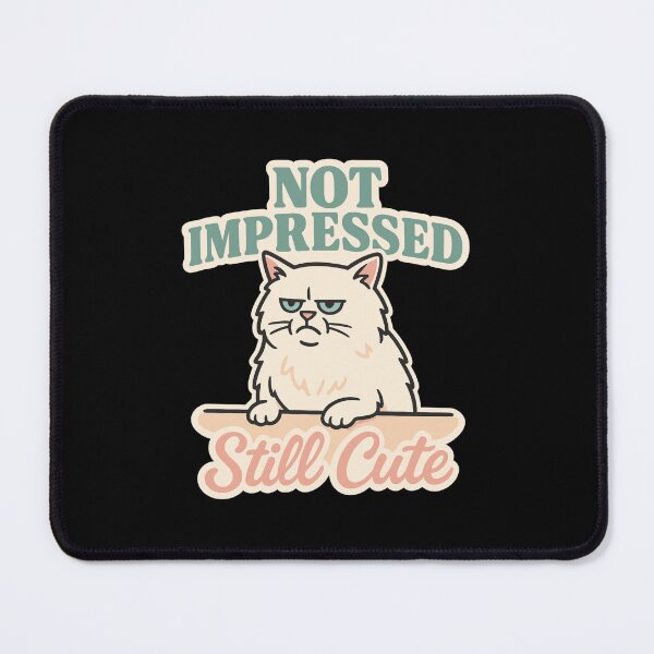 Item preview, Not Impressed Cat Tee – Soft Attitude Cat Illustration designed and sold by WhiskerlyGfx.