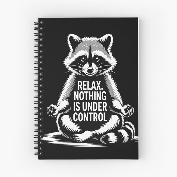 Item preview, Relax, Nothing Is Under Control Raccoon Yoga designed and sold by brinbotty.