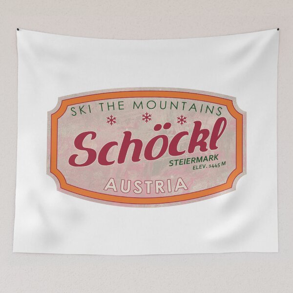 Item preview, Schöckl, Austria, Steiermark, Ski, textured skiing badge designed and sold by Wanderful-roads.