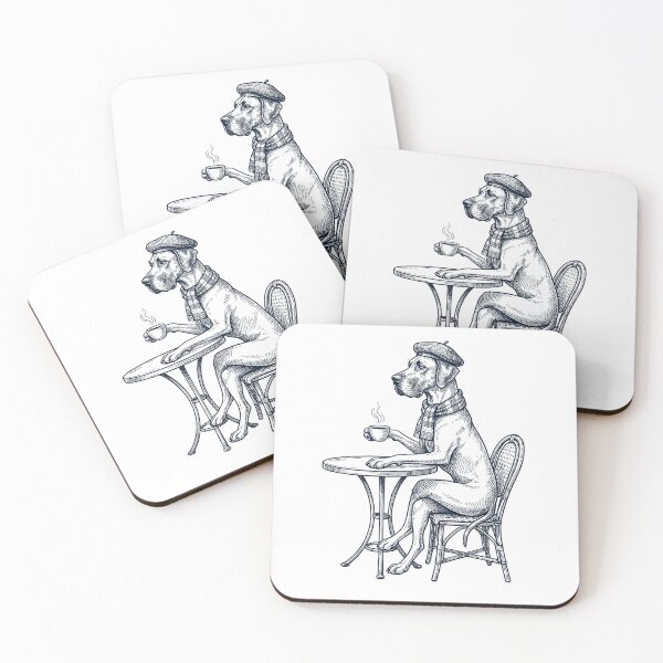 Item preview, Great Dane Coffee Dog Mom Dad designed and sold by DoodleTortle.