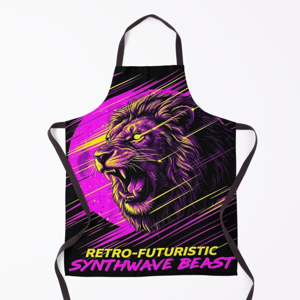 Item preview, Synthwave Lion Retro-Futuristic Beast designed and sold by Daniel Abdelmaseih.