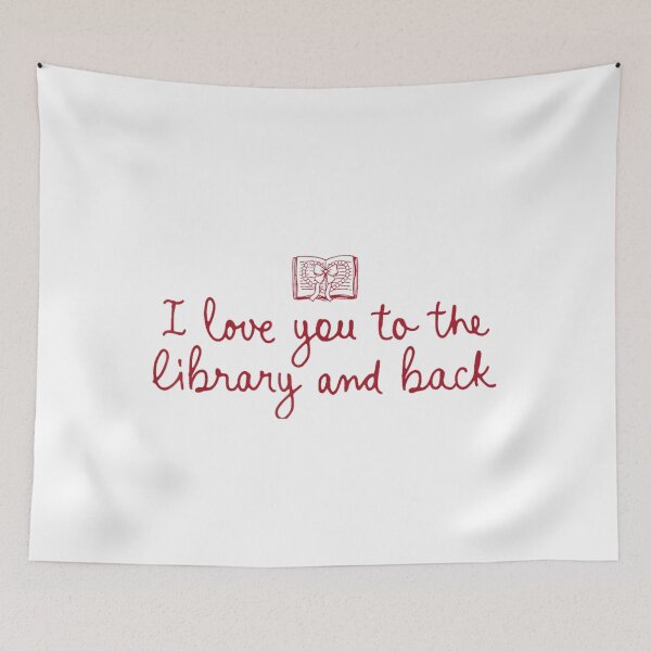 Item preview, I Love You To The Library And Back Book Lover Heart designed and sold by EricCotanori.