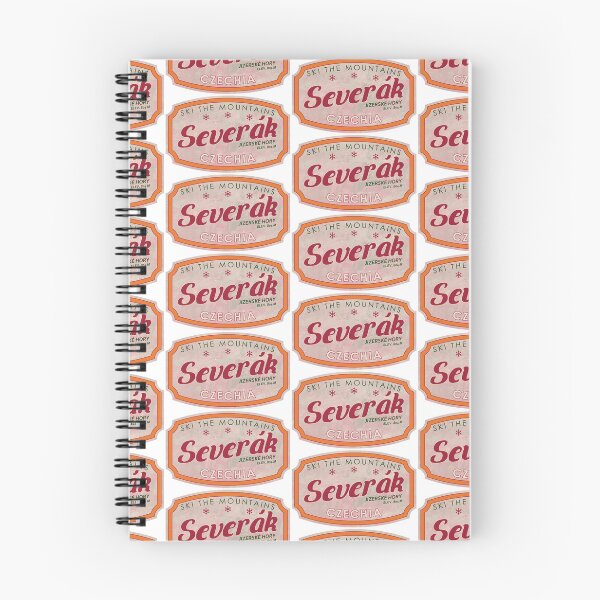 Item preview, Severák, Czechia, Jizerské hory, Ski, textured skiing badge designed and sold by Wanderful-roads.