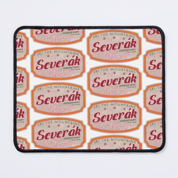 Item preview, Severák, Czechia, Jizerské hory, Ski, textured skiing badge designed and sold by Wanderful-roads.