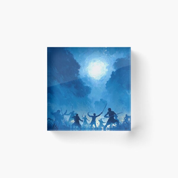 Item preview, Epic Warriors Rising to the Light – Fantasy Heroic Triumph Art designed and sold by JackrabbitPub.