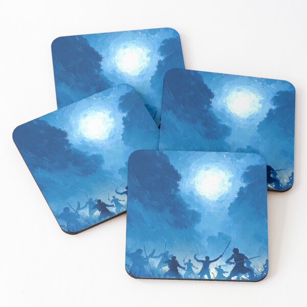 Item preview, Epic Warriors Rising to the Light – Fantasy Heroic Triumph Art designed and sold by JackrabbitPub.