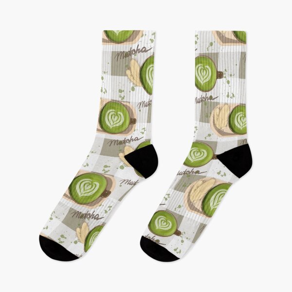 Item preview, Matcha Latte Heart Art - Green Tea Gingham Pattern designed and sold by dreamseller88.